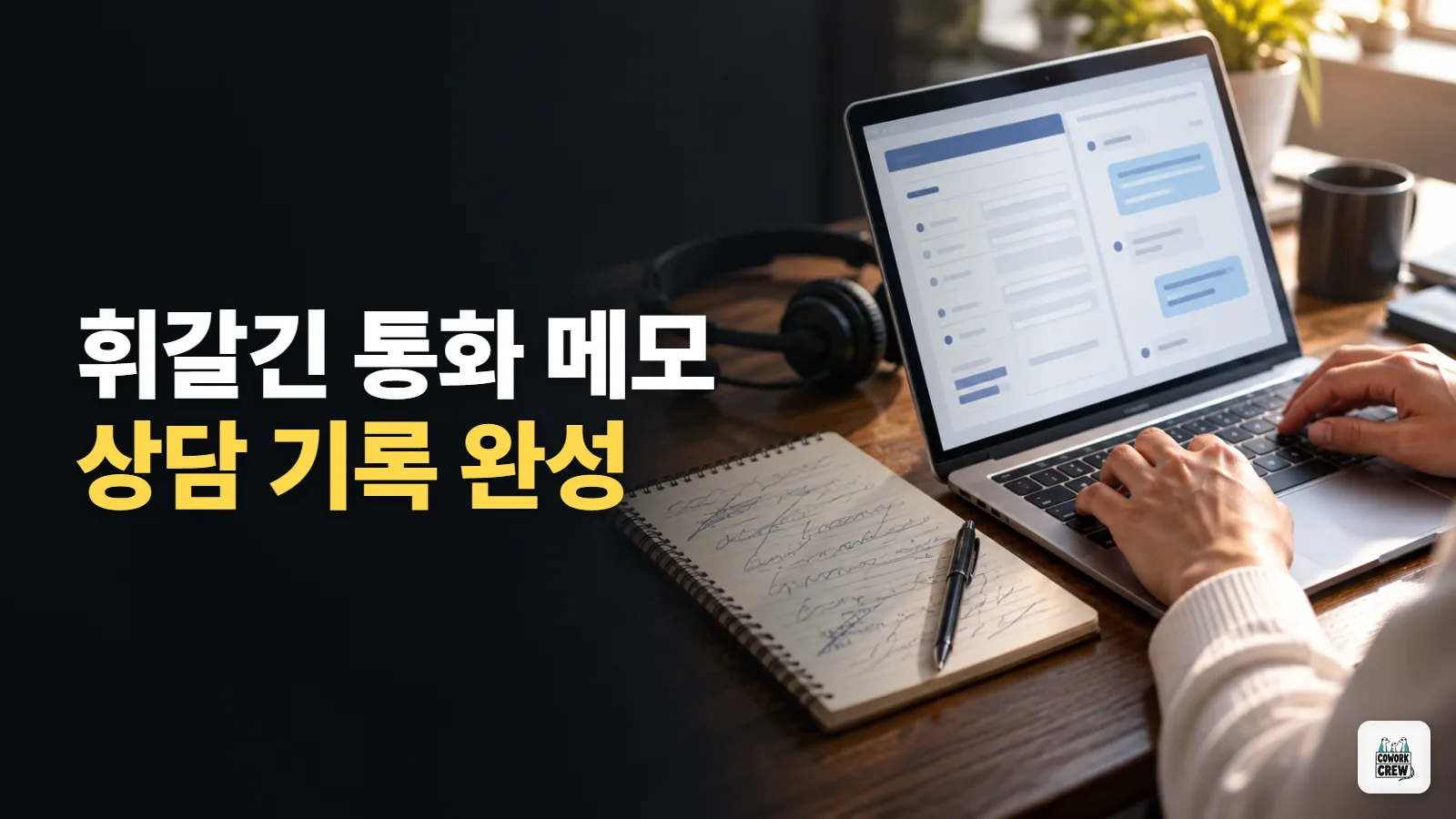 통화 끝나고 휘갈긴 메모, 챗GPT로 상담 기록과 확인 문자까지