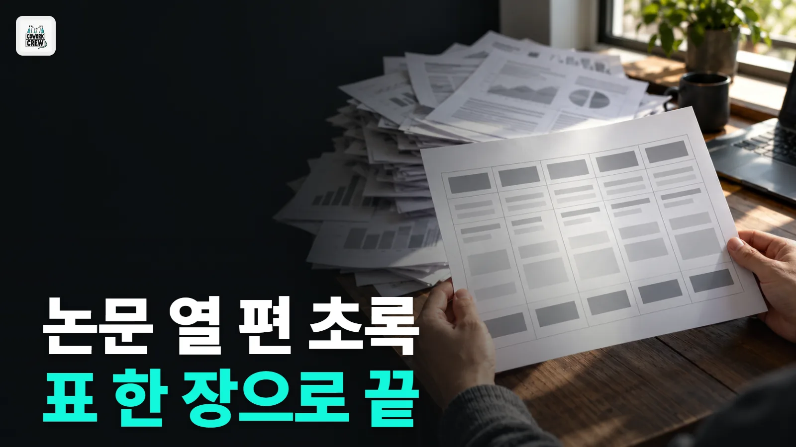 논문 초록 여러 편, 클로드에 붙여 넣고 비교표 한 장으로 받기